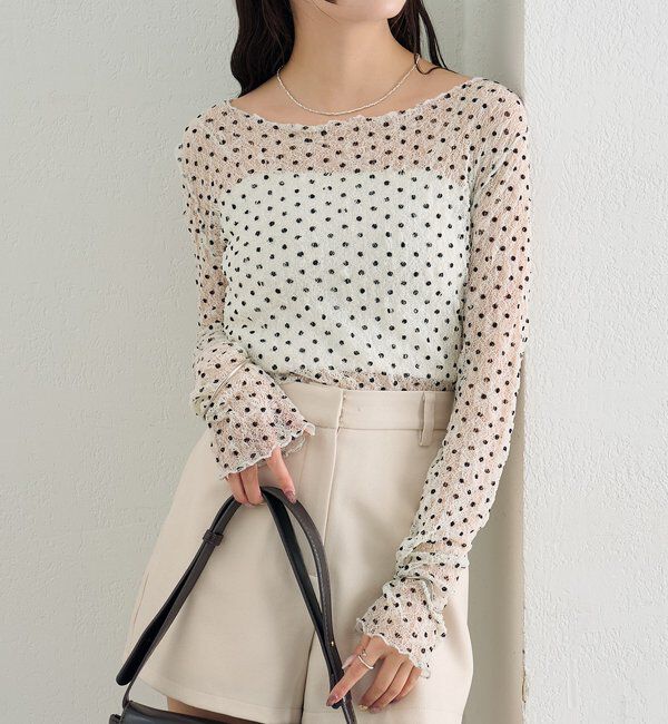  「ドットレースプルオーバー」|Tシャツ・カットソー|