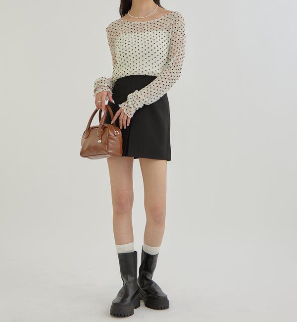  「ドットレースプルオーバー」|Tシャツ・カットソー|