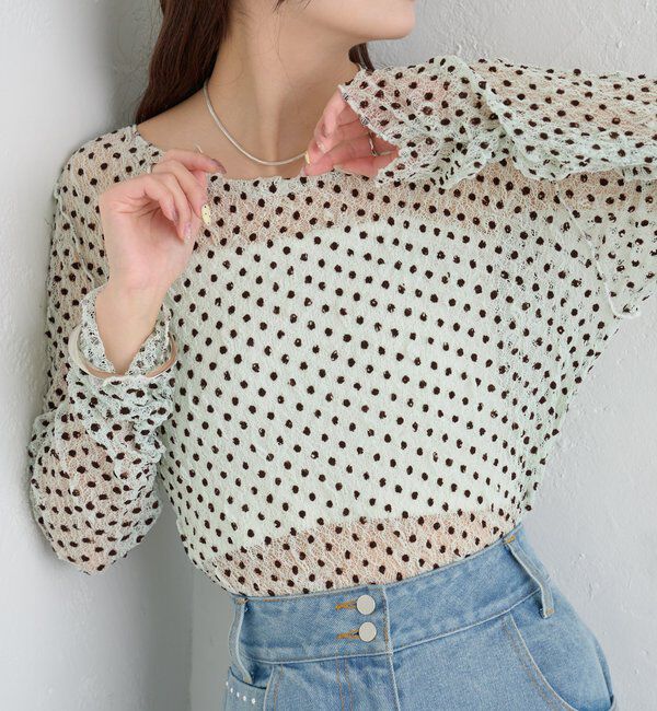  「ドットレースプルオーバー」|Tシャツ・カットソー|