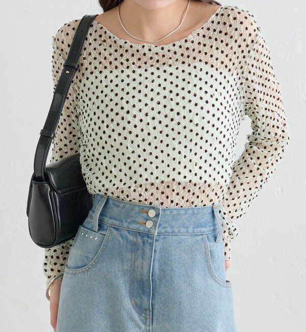  「ドットレースプルオーバー」|Tシャツ・カットソー|