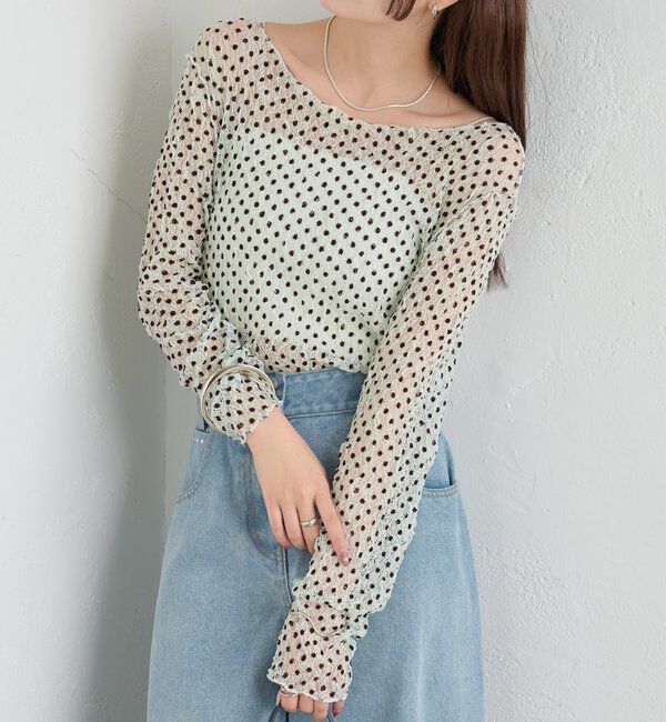  「ドットレースプルオーバー」|Tシャツ・カットソー|