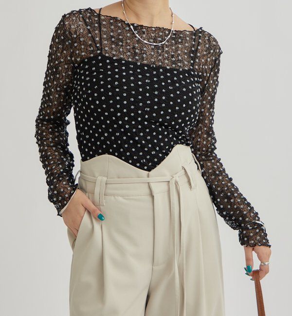  「ドットレースプルオーバー」|Tシャツ・カットソー|