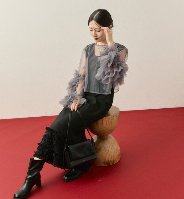  「【@____ri__125企画】ティアードフリルドレスSET」|ワンピース|