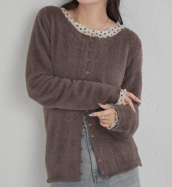  「シャギーリブカーディガン」|Tシャツ・カットソー|