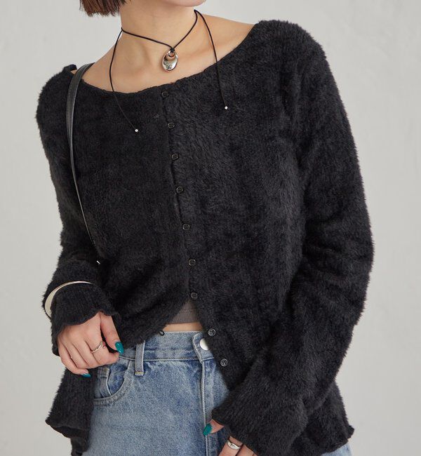  「シャギーリブカーディガン」|Tシャツ・カットソー|