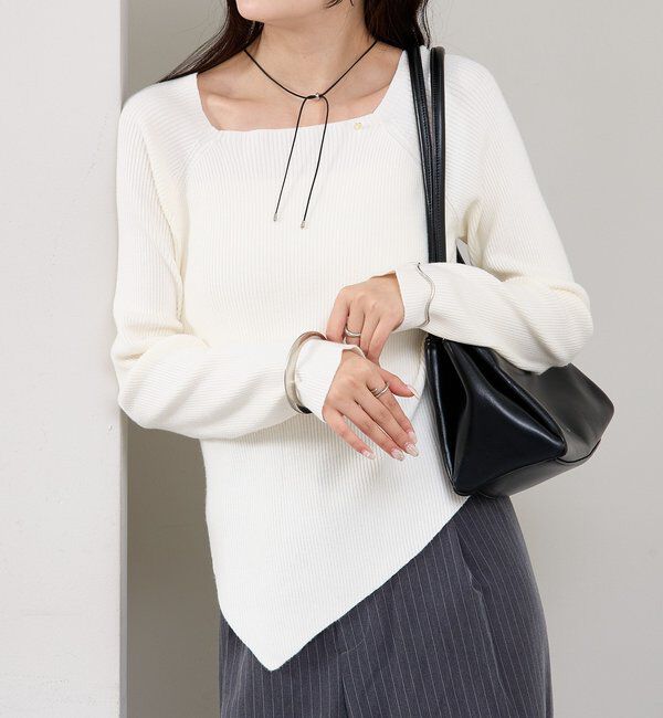  「スクエアネックリブニット」|ニット・セーター|