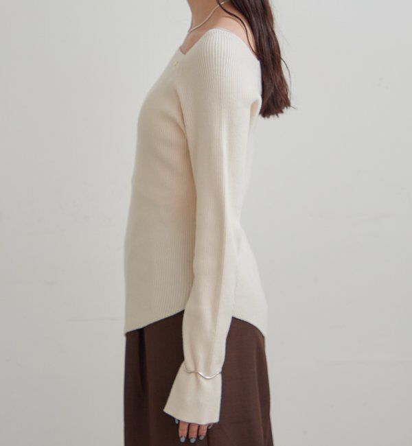 「スクエアネックリブニット」|ニット・セーター|