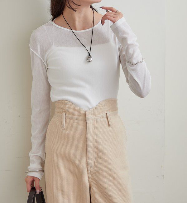  「プレート付きクルーシアーロンT」|Tシャツ・カットソー|