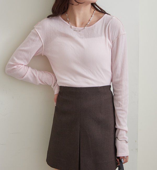  「プレート付きクルーシアーロンT」|Tシャツ・カットソー|