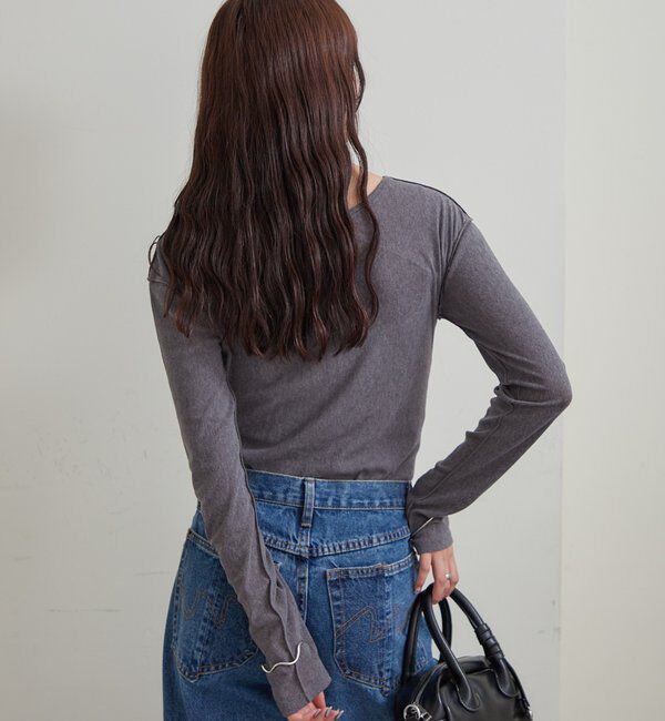  「プレート付きクルーシアーロンT」|Tシャツ・カットソー|