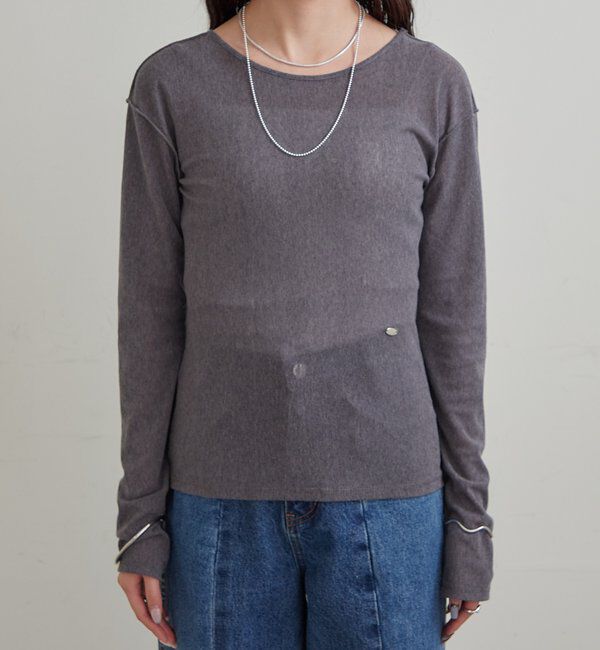  「プレート付きクルーシアーロンT」|Tシャツ・カットソー|