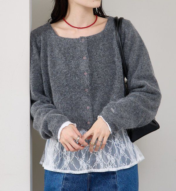  「レースドッキングロンT」|Tシャツ・カットソー|