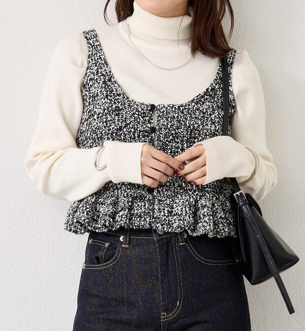  「メランジニットフリルビスチェ」|ニット・セーター|