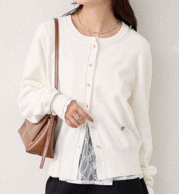  「チャーム付きデイリーカーディガン」|カーディガン|オフホワイト