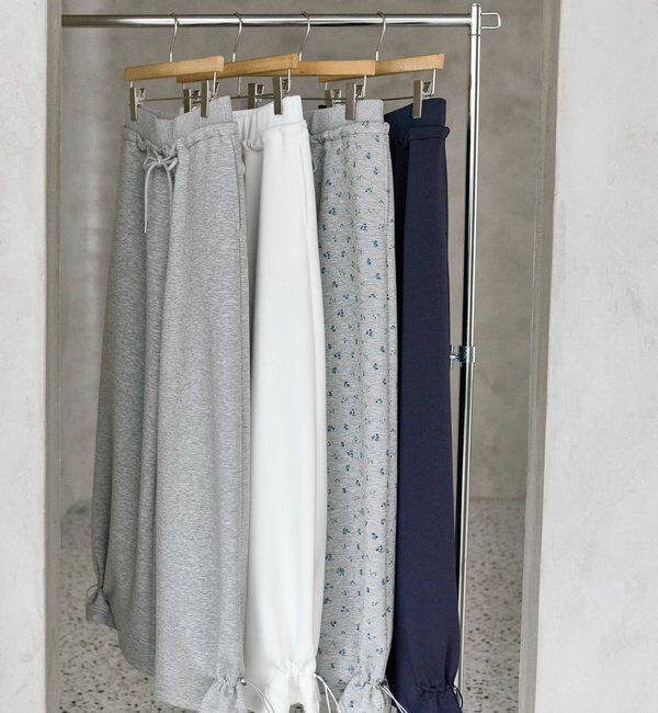  「裾ドロストスウェットパンツ」|チノ|