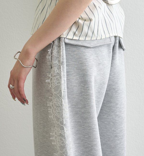  「裾ドロストスウェットパンツ」|チノ|