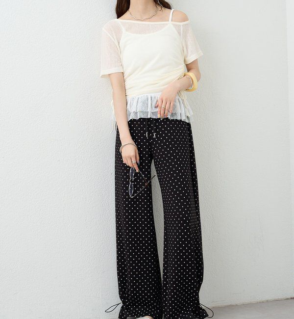  「裾ドロストスウェットパンツ」|チノ|