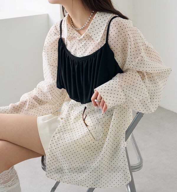  「シアーシャツビスチェSET」|シャツ・ブラウス|