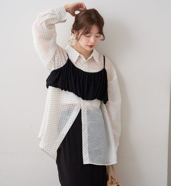  「シアーシャツビスチェSET」|シャツ・ブラウス|