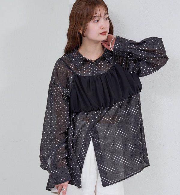  「シアーシャツビスチェSET」|シャツ・ブラウス|