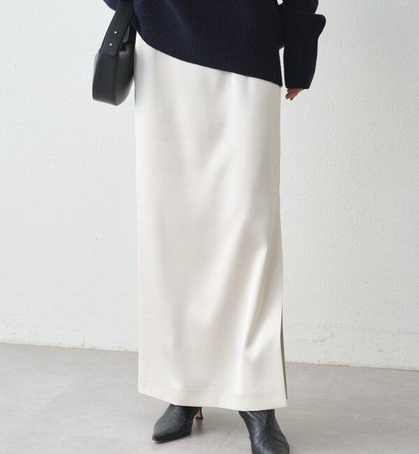  「スリットサテンタイトスカート」|スカート|