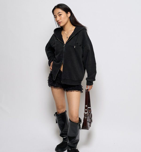  「スラッシュポケットスウェットパーカー」|パーカー|