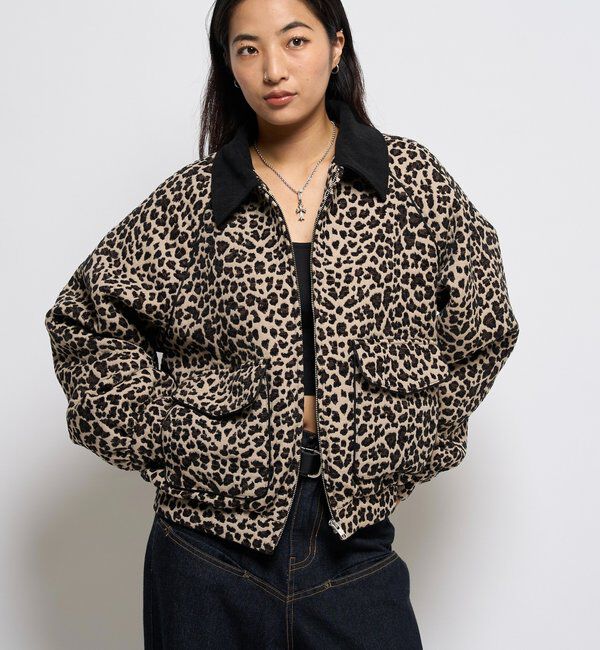  「レオパードジャガードブルゾン」|ブルゾン・スタジャン|