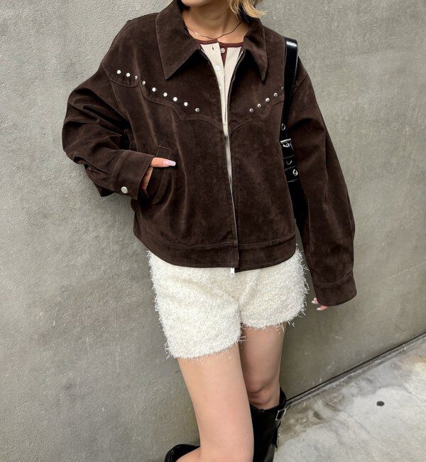  「SUEDE STUDDED BLOUSON/スウェードスタッズブルゾン」|ブルゾン・スタジャン|