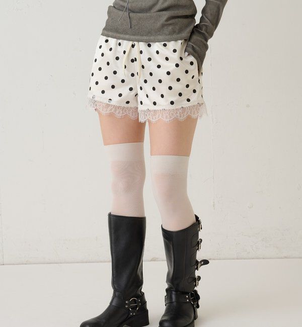  「ドットサテンロゴショーツ」|チノ|