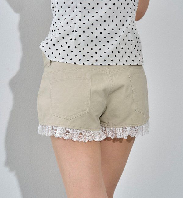  「ツイルレースマイクロショーツ」|チノ|