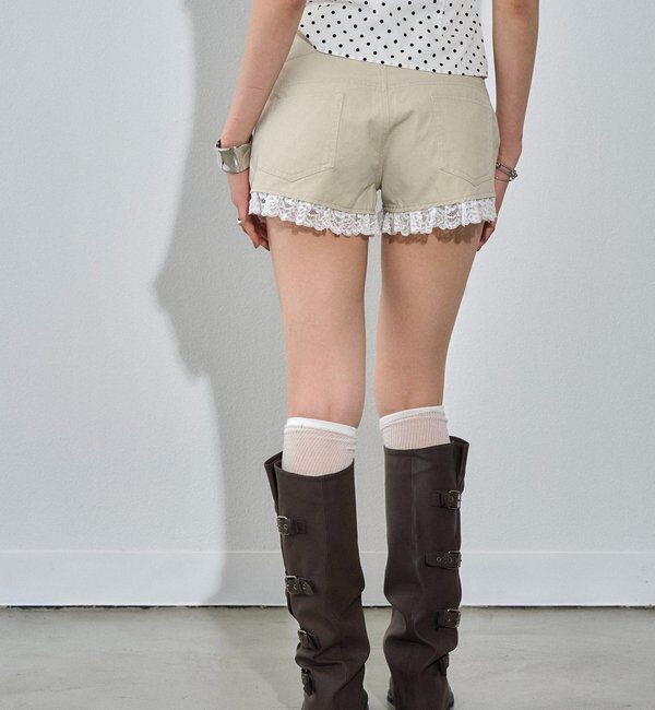  「ツイルレースマイクロショーツ」|チノ|