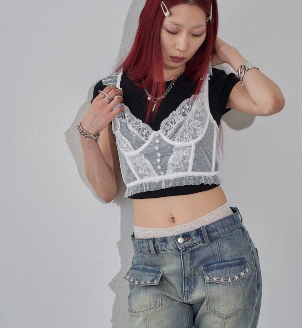 「レースコルセット」|シャツ・ブラウス|
