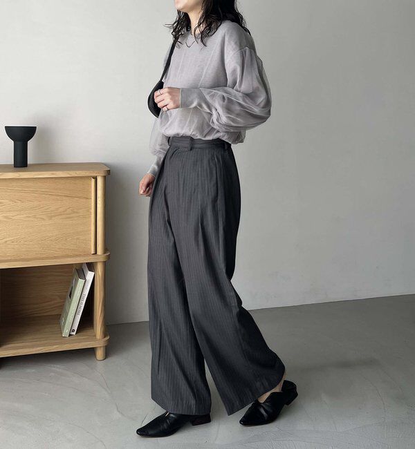  「【累計2万本突破！】【低身長・高身長サイズあり】2タックワイドパンツ」|チノ|