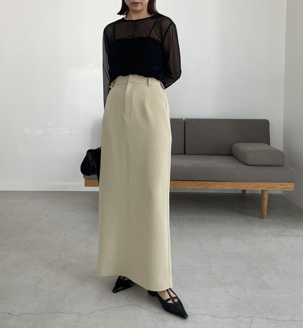  「【累計1万枚突破/全骨格◎/低身長サイズ】マキシIラインスカート」|スカート|