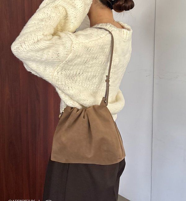  「【LE'MAGE&times;gemeilコラボ】スエードワンハンドルバッグ」|トートバッグ|