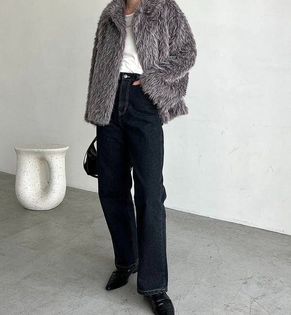  「【サイズ展開あり/軽量】MIXファースタンドカラーコート」|その他|