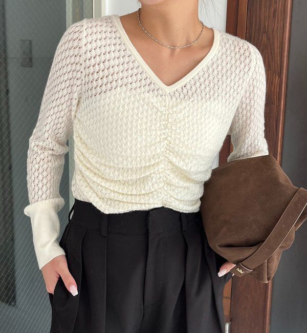  「起毛レースプルオーバー」|ニット・セーター|