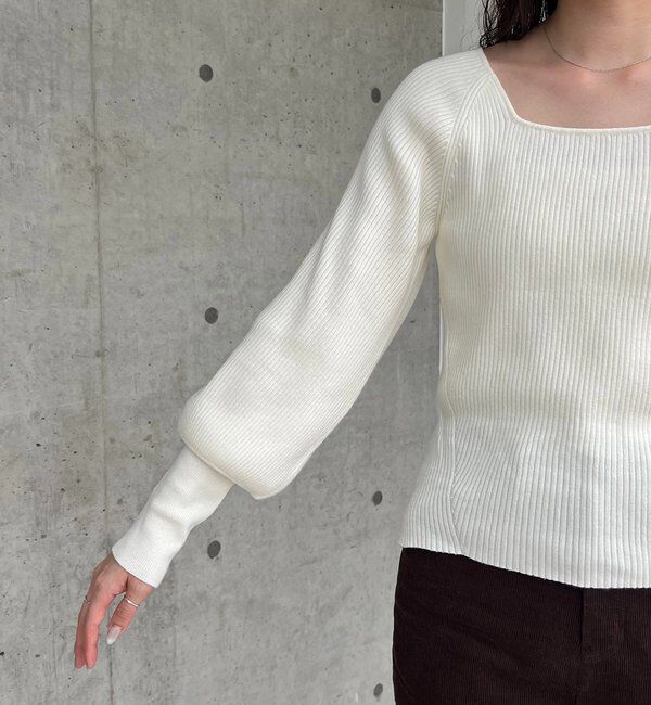  「スクエアパフニット」|ニット・セーター|