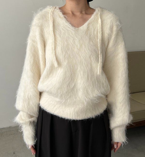  「シャギーニットフーディ」|ニット・セーター|