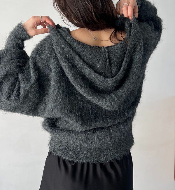  「シャギーニットフーディ」|ニット・セーター|