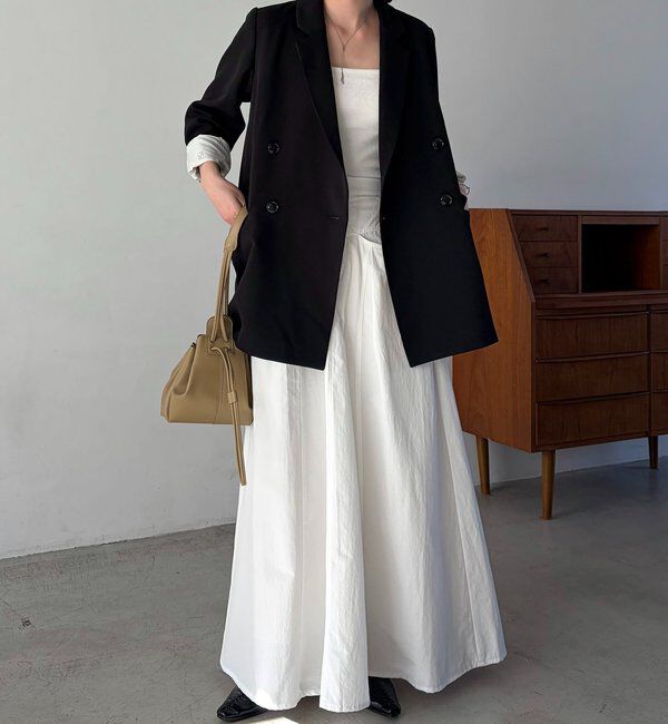  「【再販・サイズ展開あり・WEB限定カラー/グレージュ】Wテーラージャケット」|テーラードジャケット|