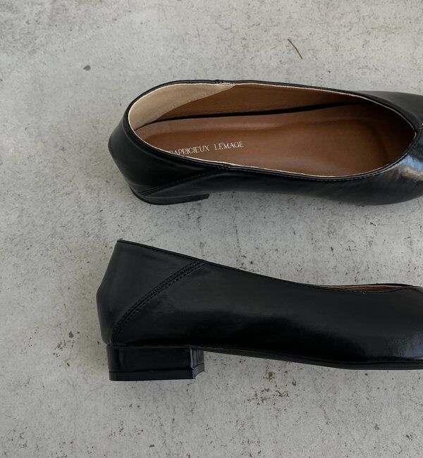  「【大人の定番パンプス】スクエアステッチフラットシューズ」|その他|