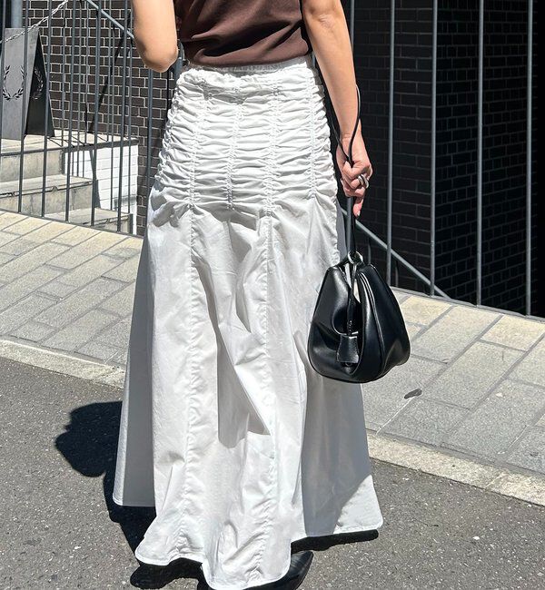  「ラインギャザースカート」|スカート|