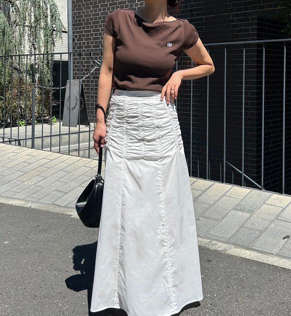  「ラインギャザースカート」|スカート|