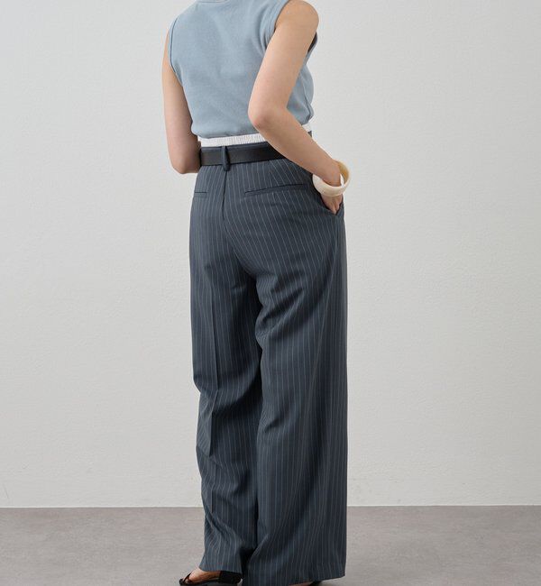  「ストライプウエストデザインパンツ」|チノ|