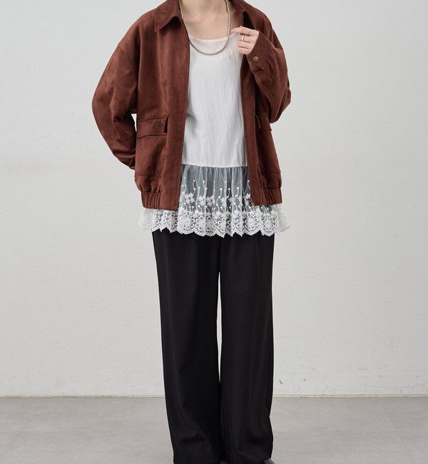  「フェイクスウェードブルゾン」|ブルゾン・スタジャン|