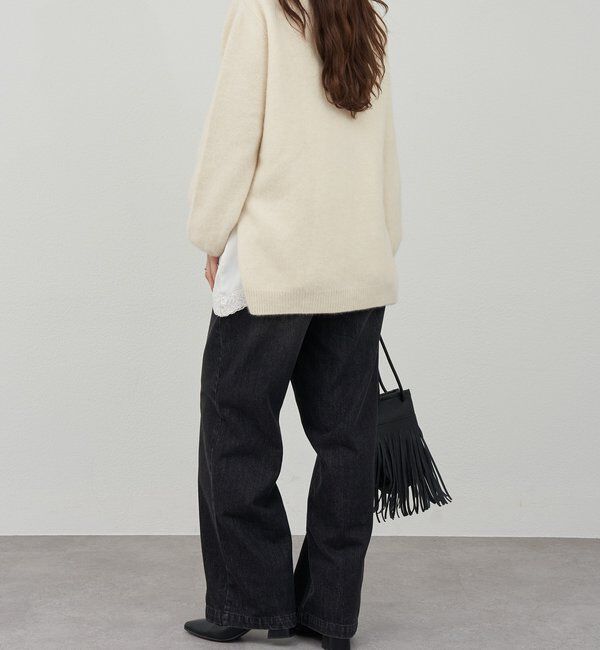  「ファーウールキーネックニット」|ニット・セーター|