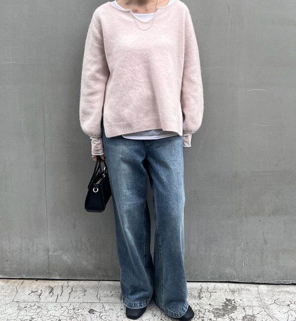  「ファーウールキーネックニット」|ニット・セーター|