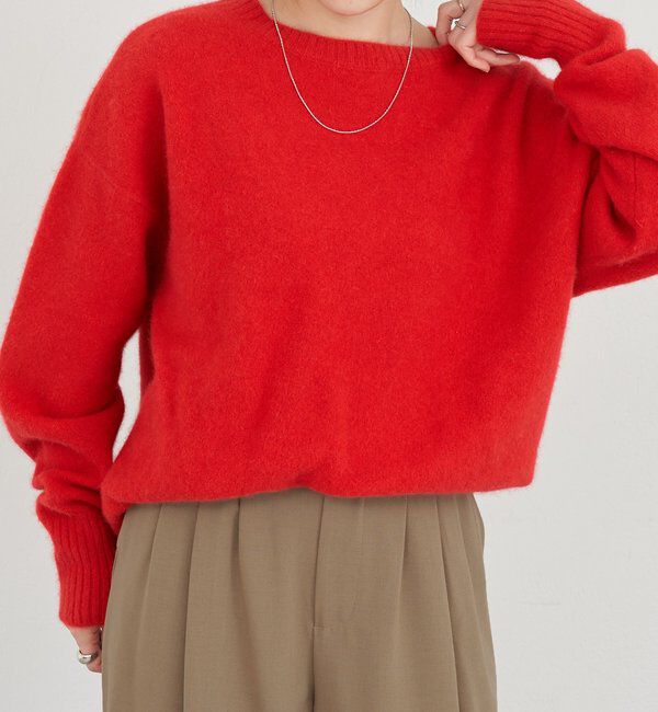  「ファーウールクルーネックニット」|ニット・セーター|