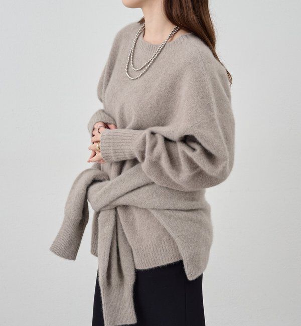  「ファーウールクルーネックニット」|ニット・セーター|